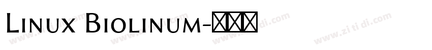 Linux Biolinum字体转换